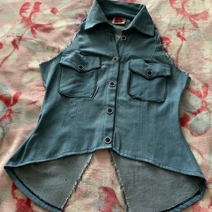 Denim fashion blouse